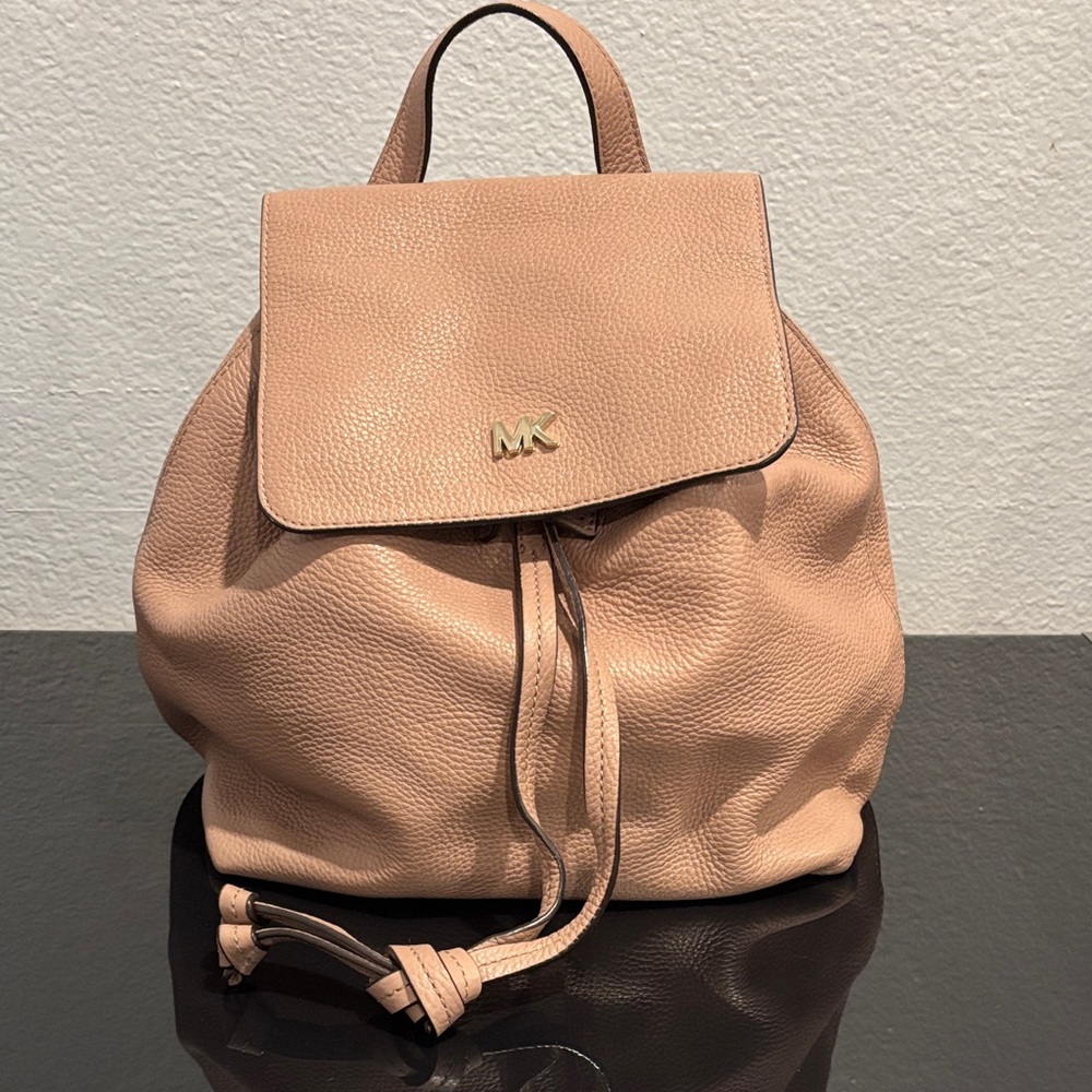 Michael Kors Beige Leather Backpack